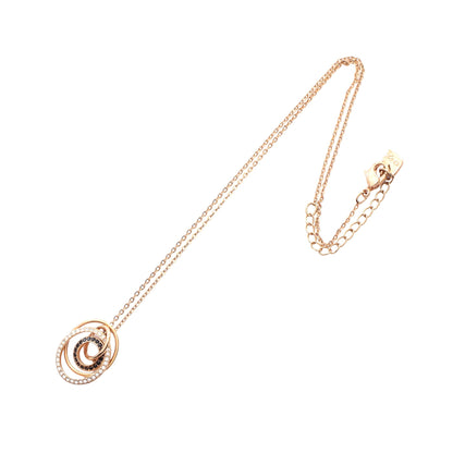 Greeting Ring ペンダント ネックレス GP ラインストーン ゴールド ブラック クリア スワロフスキー アクセサリー SWAROVSKI