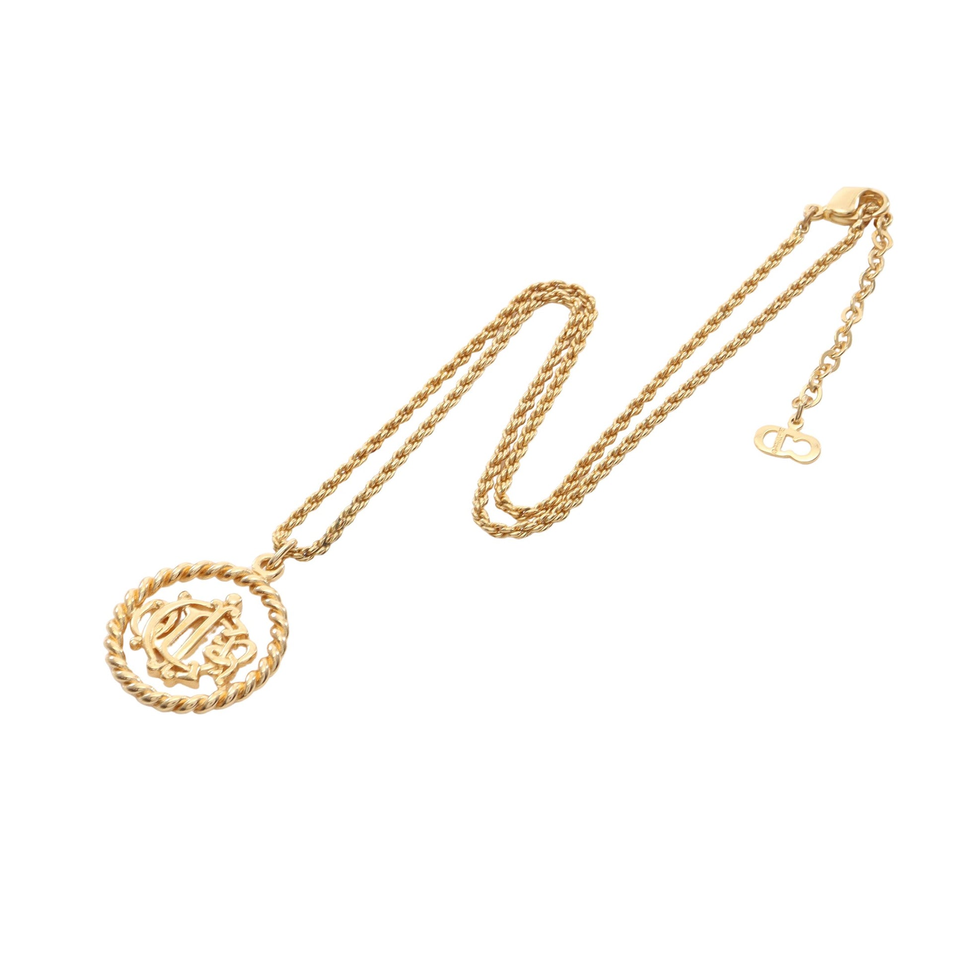 ラージロゴ サークル ネックレス GP ゴールド クリスチャンディオール アクセサリー Christian Dior