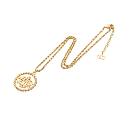 ラージロゴ サークル ネックレス GP ゴールド クリスチャンディオール アクセサリー Christian Dior