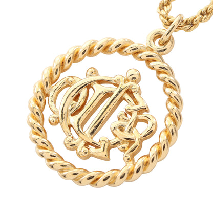 ラージロゴ サークル ネックレス GP ゴールド クリスチャンディオール アクセサリー Christian Dior