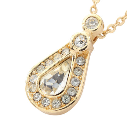 ティアドロップ ネックレス GP ラインストーン ゴールド クリスチャンディオール アクセサリー Christian Dior