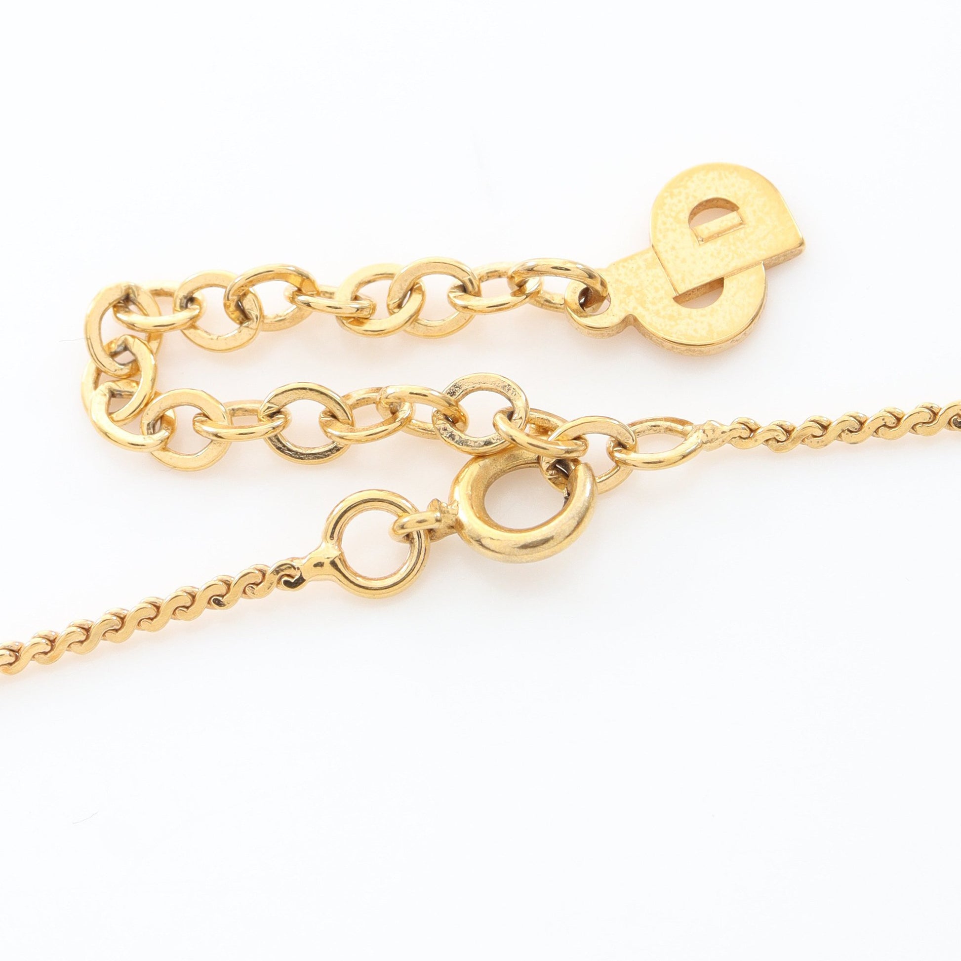 オープンハート ネックレス GP ラインストーン ゴールド クリア クリスチャンディオール アクセサリー Christian Dior