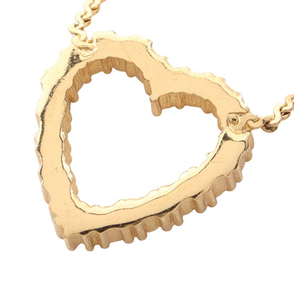 オープンハート ネックレス GP ラインストーン ゴールド クリア クリスチャンディオール アクセサリー Christian Dior