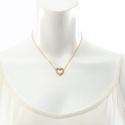 オープンハート ネックレス GP ラインストーン ゴールド クリア クリスチャンディオール アクセサリー Christian Dior