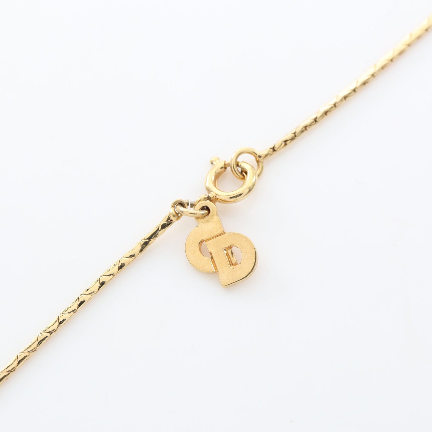 ハートストーン ネックレス GP ラインストーン ゴールド クリスチャンディオール アクセサリー Christian Dior