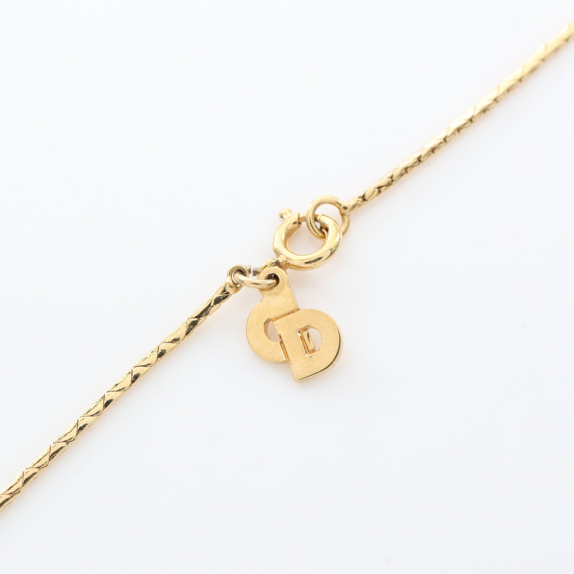ハートストーン ネックレス GP ラインストーン ゴールド クリスチャンディオール アクセサリー Christian Dior