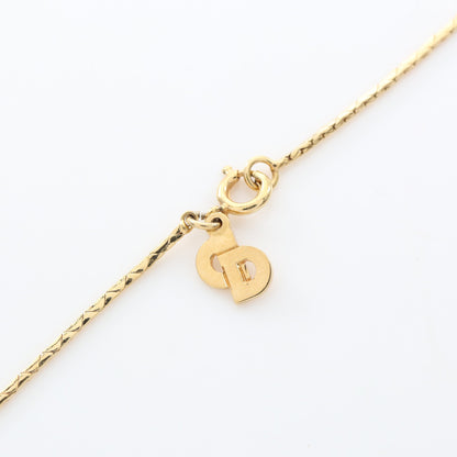 ハートストーン ネックレス GP ラインストーン ゴールド クリスチャンディオール アクセサリー Christian Dior