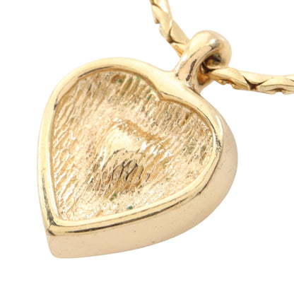 ハートストーン ネックレス GP ラインストーン ゴールド クリスチャンディオール アクセサリー Christian Dior
