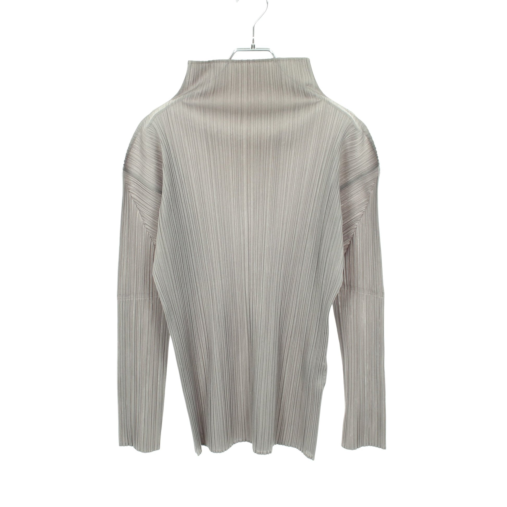 プリーツ ハイネック 長袖 カットソー グレー プリーツプリーズ トップス PLEATS PLEASE