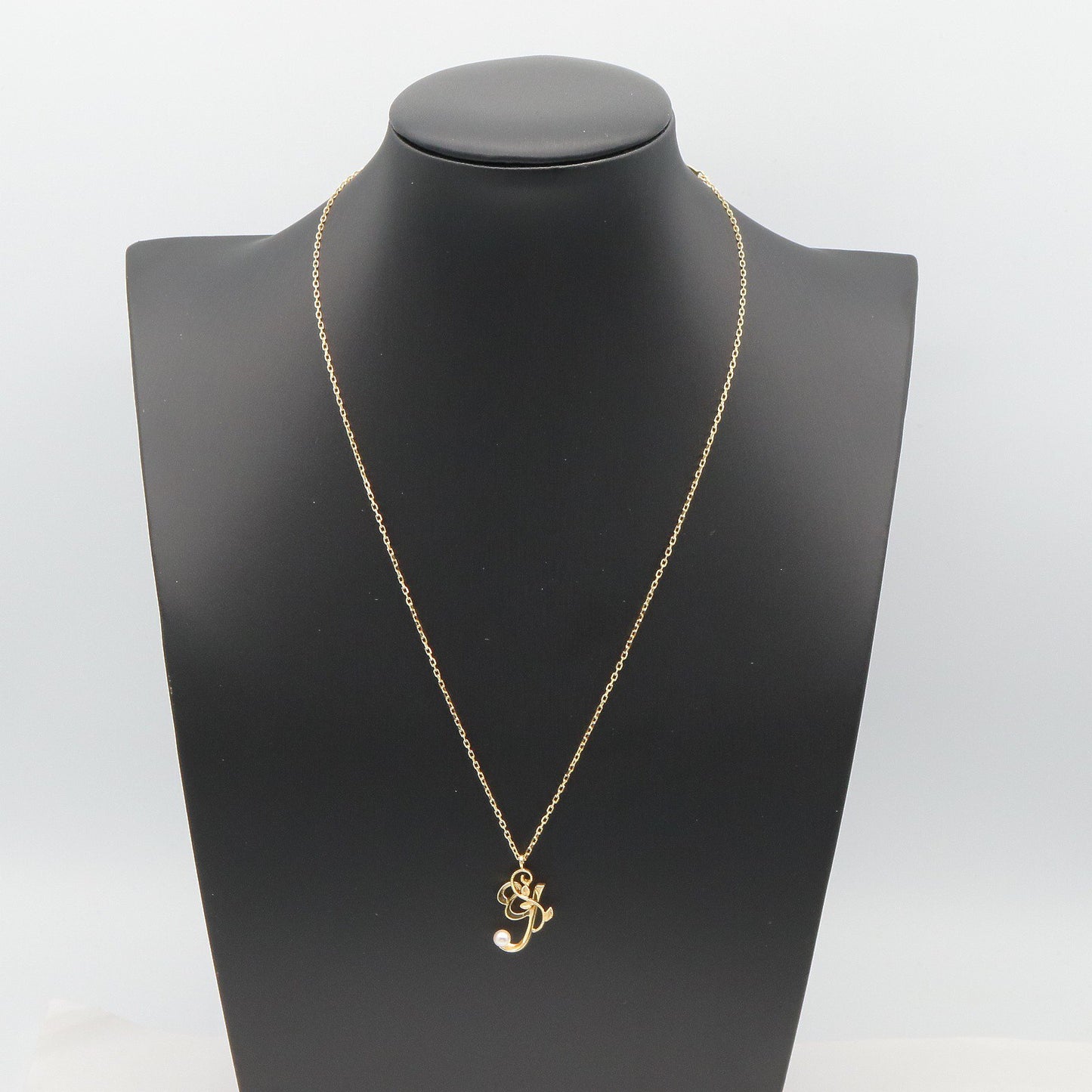 イニシャル パール ネックレス ネックレス K18YG パール ホワイト イエローゴールド ミキモト アクセサリー MIKIMOTO