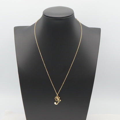 イニシャル パール ネックレス ネックレス K18YG パール ホワイト イエローゴールド ミキモト アクセサリー MIKIMOTO