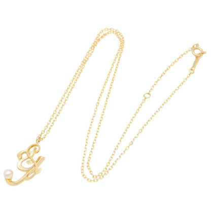 イニシャル パール ネックレス ネックレス K18YG パール ホワイト イエローゴールド ミキモト アクセサリー MIKIMOTO
