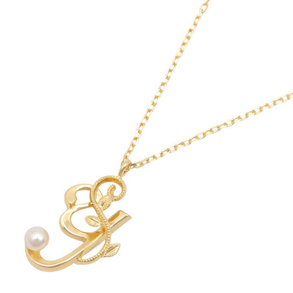 イニシャル パール ネックレス ネックレス K18YG パール ホワイト イエローゴールド ミキモト アクセサリー MIKIMOTO