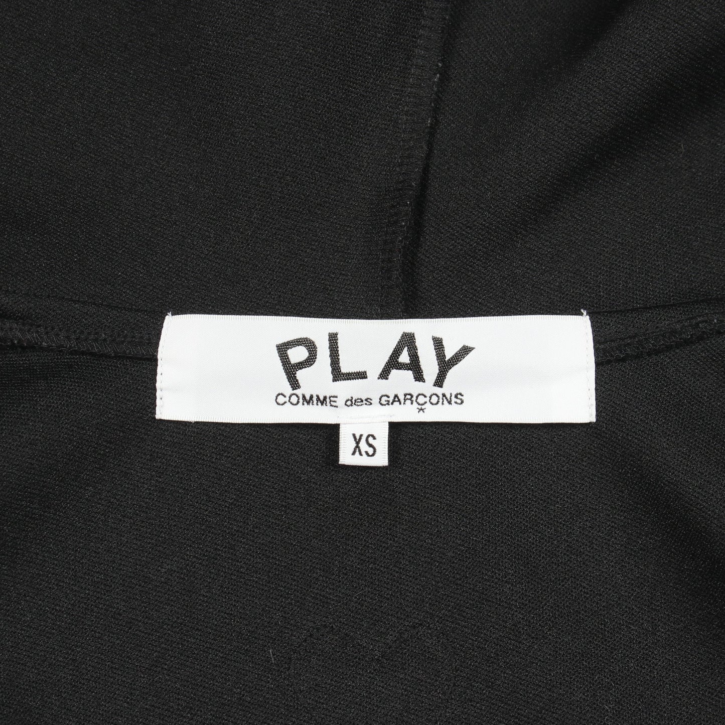 ハート刺繍 ジップアップパーカー ブラック プレイコムデギャルソン トップス PLAY COMME des GARCONS