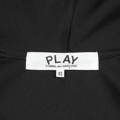 ハート刺繍 ジップアップパーカー ブラック プレイコムデギャルソン トップス PLAY COMME des GARCONS