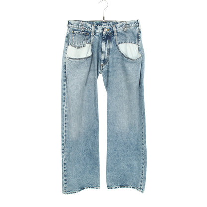 コントラストポケット デニムパンツ コットン ブルー メゾンマルジェラ110 ボトムス Maison Margiela 1 10