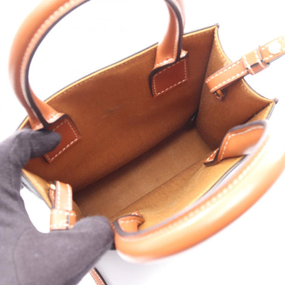 ミニ バーティカル カバ トリオンフ 2WAY ハンドバッグ PVC レザー ブラック ブラウン セリーヌ バッグ CELINE