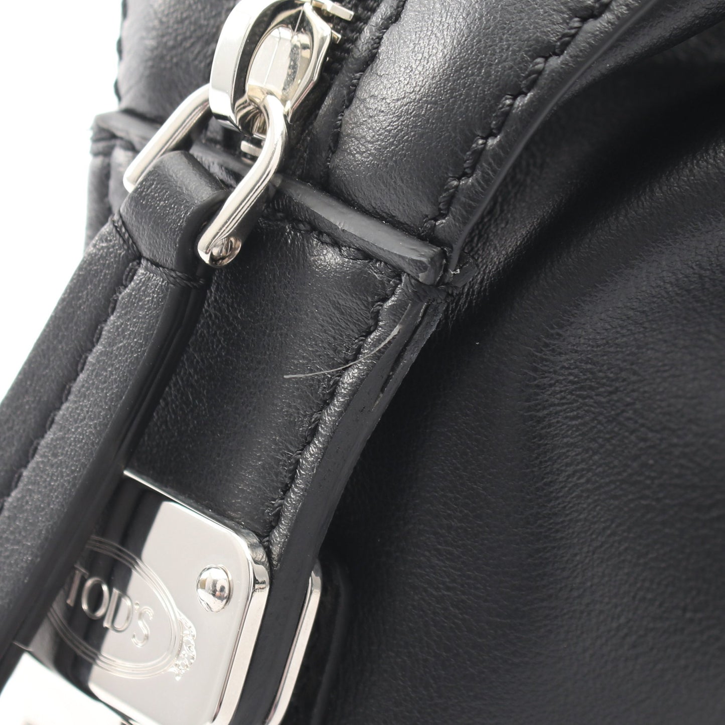 D-STYLING BAULETTO 2WAY ハンドバッグ レザー ブラック トッズ バッグ TOD'S