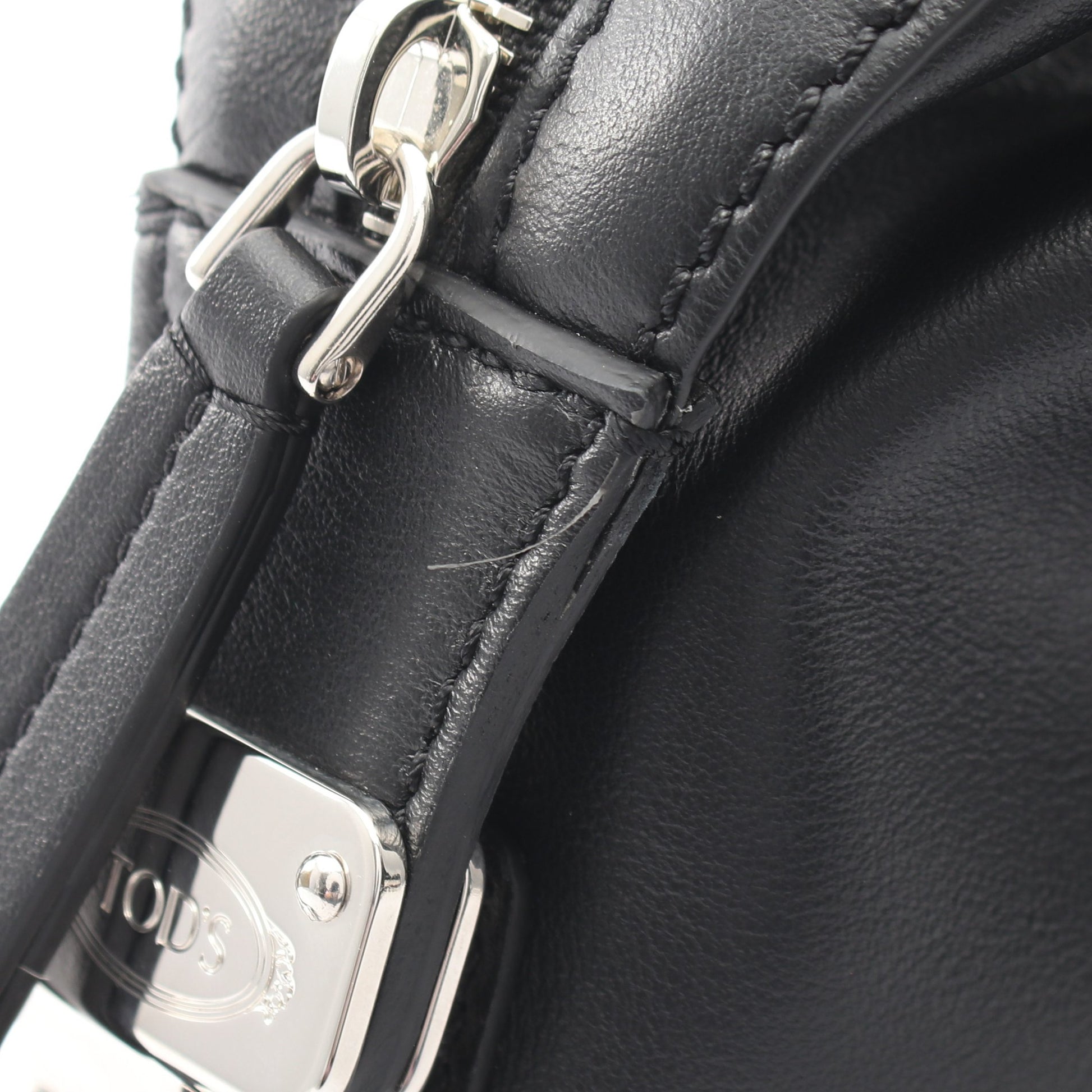 D-STYLING BAULETTO 2WAY ハンドバッグ レザー ブラック トッズ バッグ TOD'S