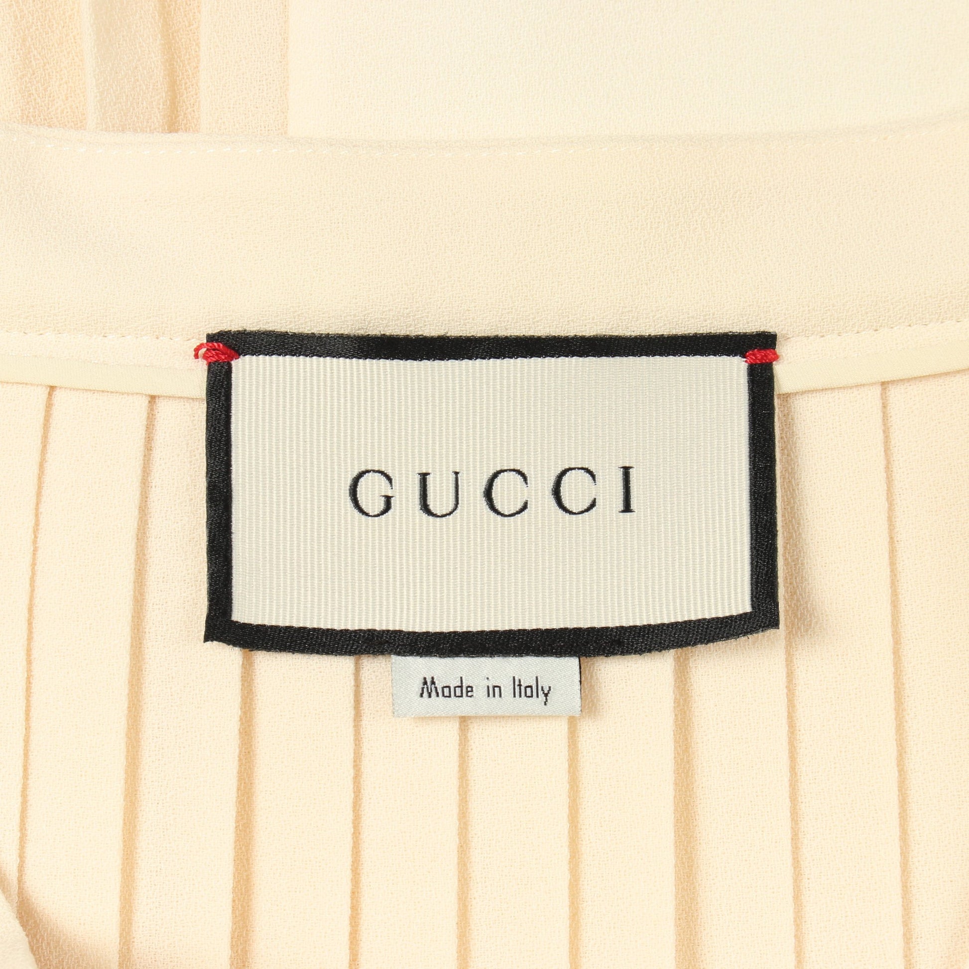 てんとう虫 プリーツ スカート ラップスカート ウール アイボリー グッチ ボトムス GUCCI