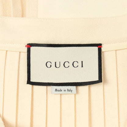 てんとう虫 プリーツ スカート ラップスカート ウール アイボリー グッチ ボトムス GUCCI