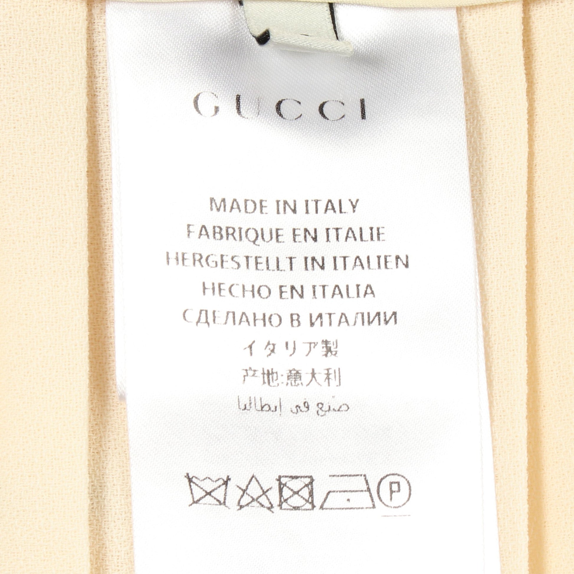 てんとう虫 プリーツ スカート ラップスカート ウール アイボリー グッチ ボトムス GUCCI