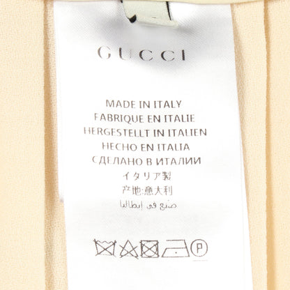 てんとう虫 プリーツ スカート ラップスカート ウール アイボリー グッチ ボトムス GUCCI