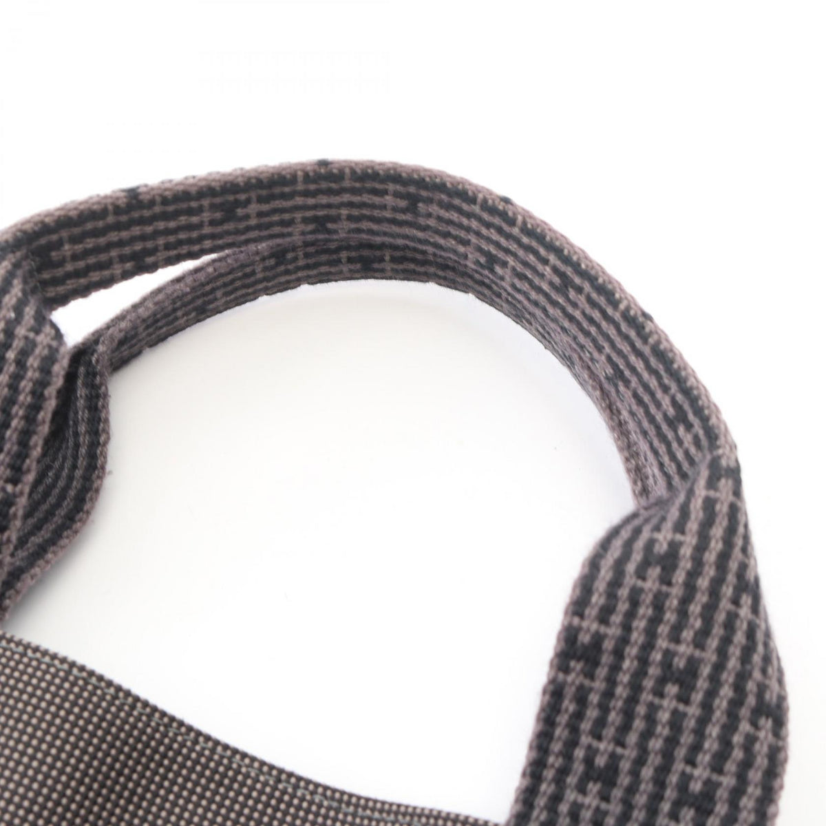 エールラインMM ハンドバッグ トートバッグ ナイロンキャンバス ダークグレー シルバー金具 エルメス バッグ HERMES