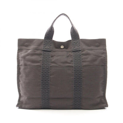 エールラインMM ハンドバッグ トートバッグ ナイロンキャンバス ダークグレー シルバー金具 エルメス バッグ HERMES