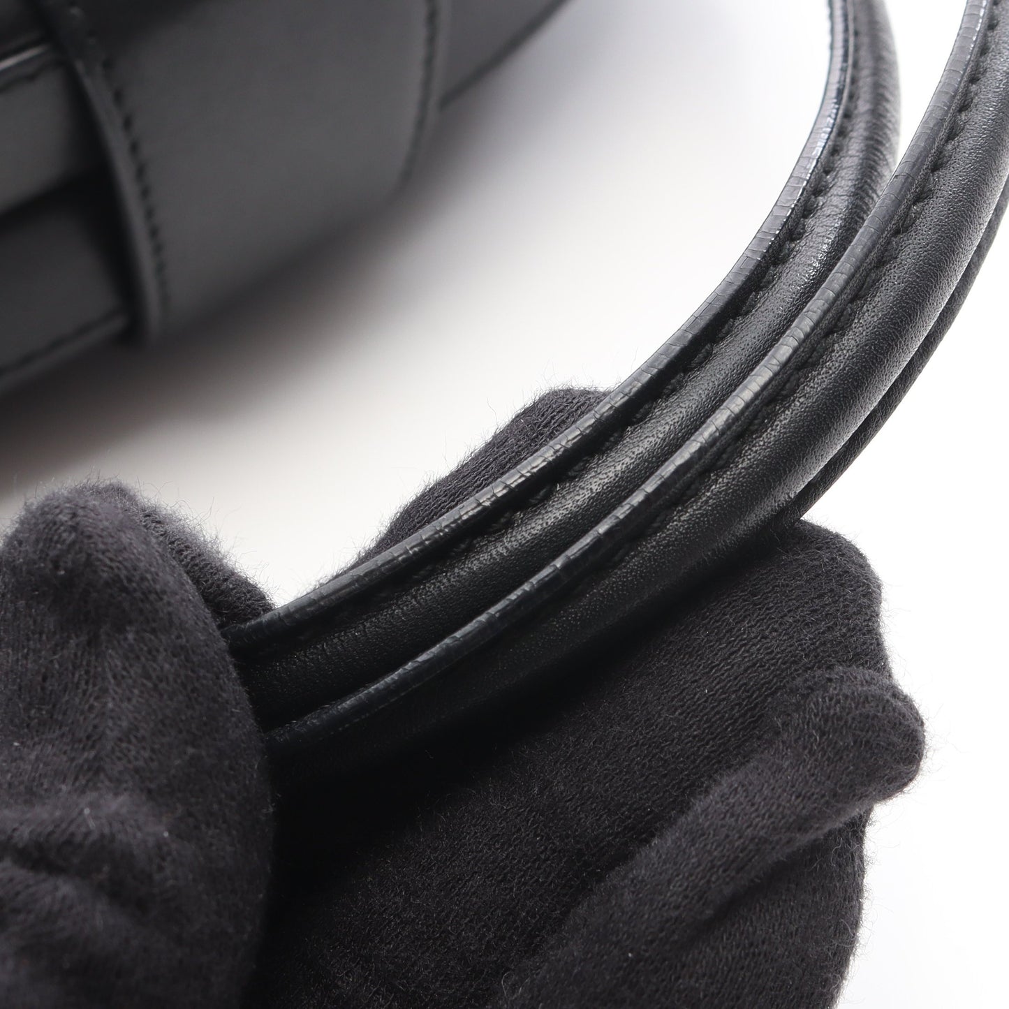 アナグラム ハンドバッグ レザー ブラック ロエベ バッグ LOEWE