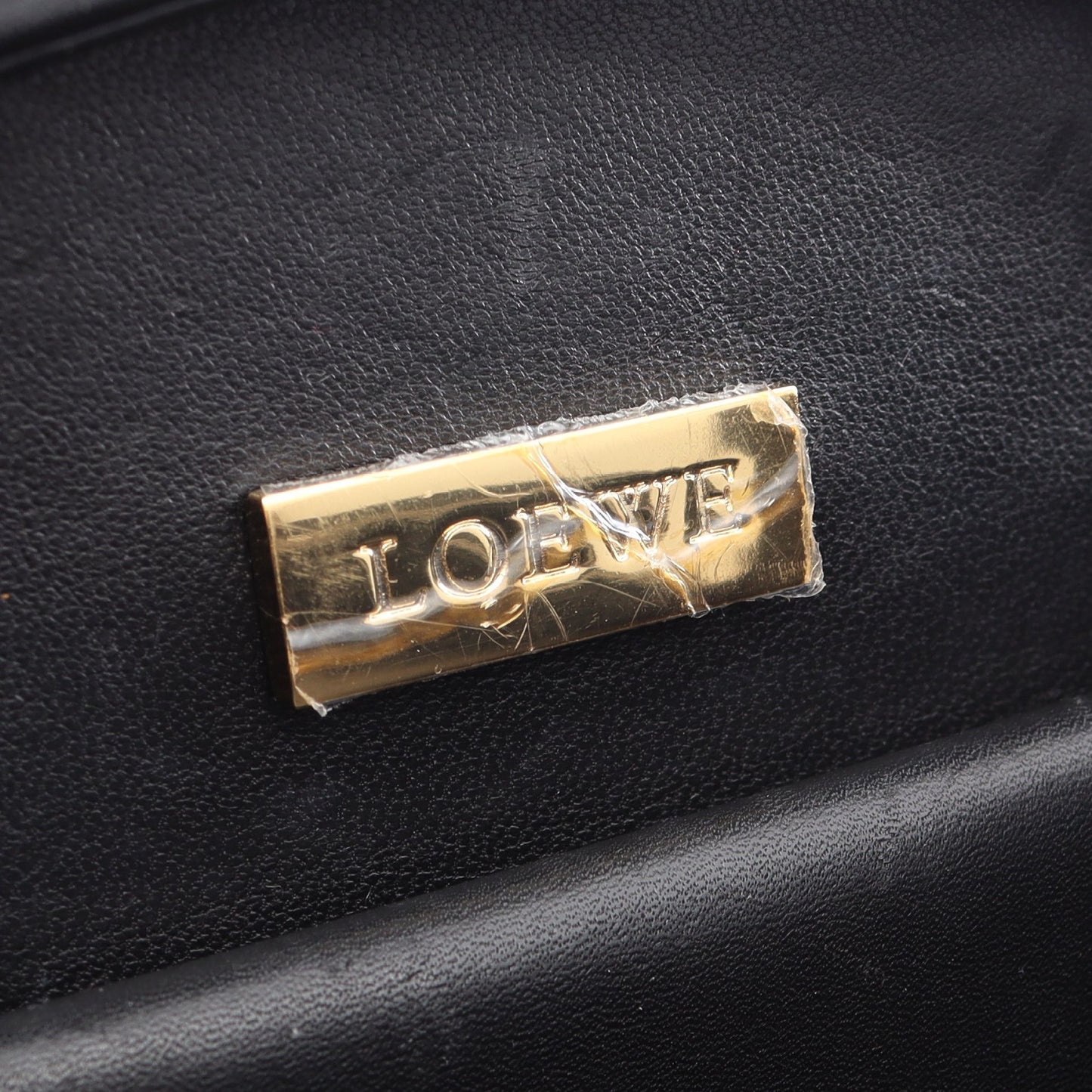 アナグラム ハンドバッグ レザー ブラック ロエベ バッグ LOEWE