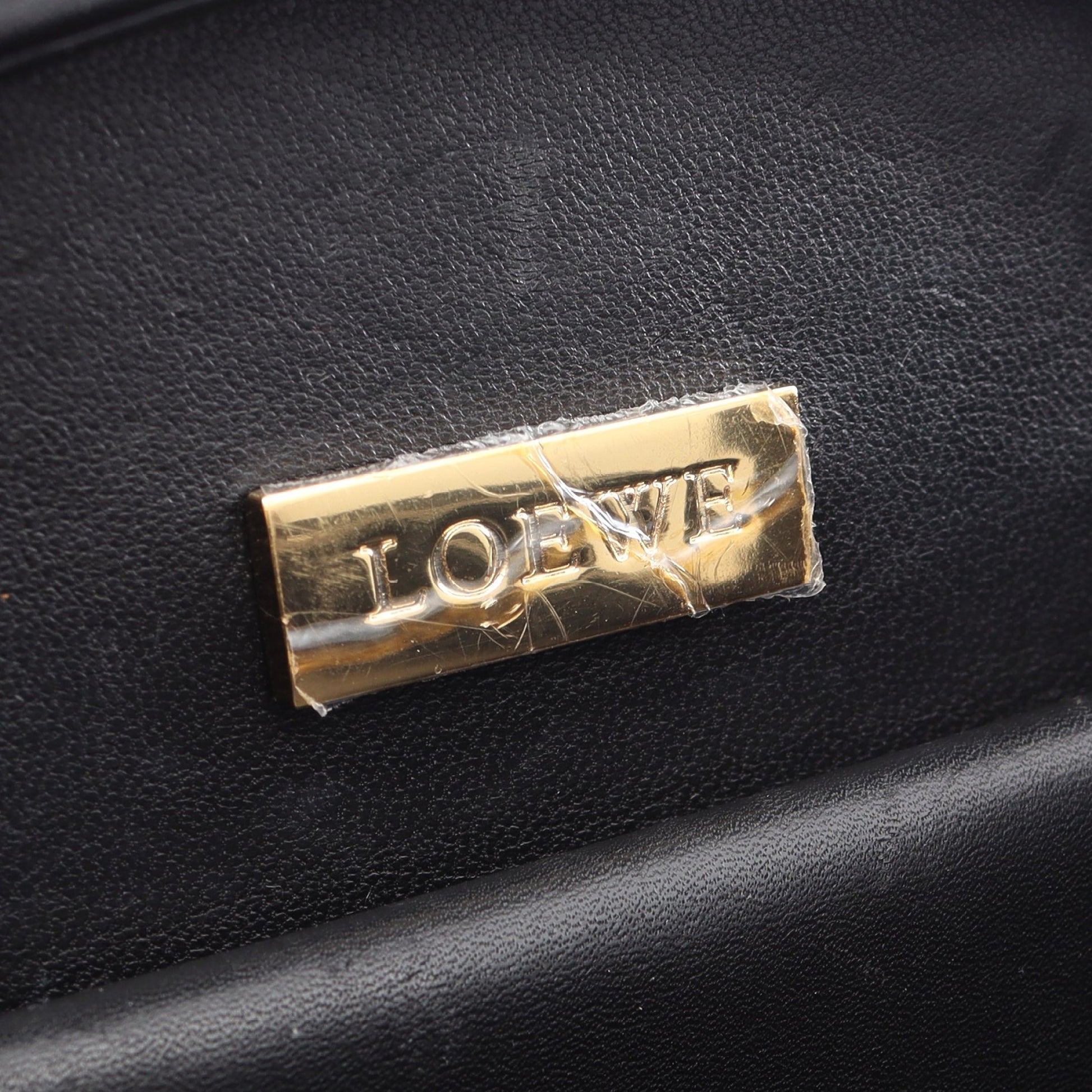 アナグラム ハンドバッグ レザー ブラック ロエベ バッグ LOEWE