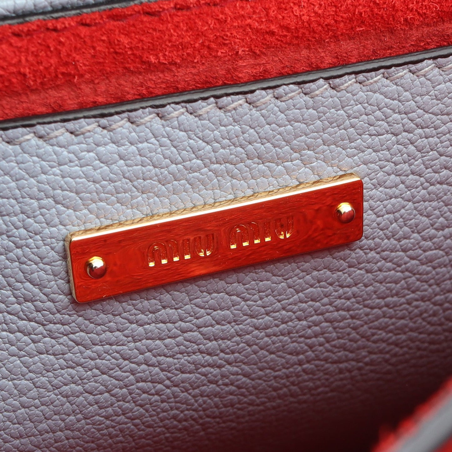 MADRAS マドラス 2WAY バイカラー ハンドバッグ レザー ライトブルー レッド ミュウミュウ バッグ miu miu