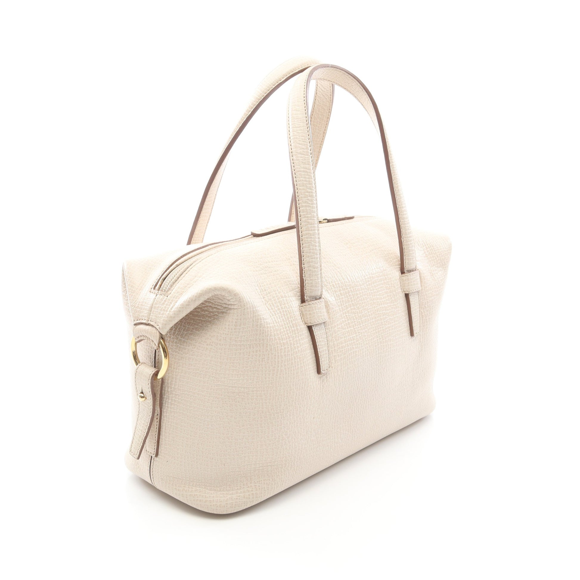 ミニボストンバッグ ハンドバッグ レザー アイボリー ロエベ バッグ LOEWE
