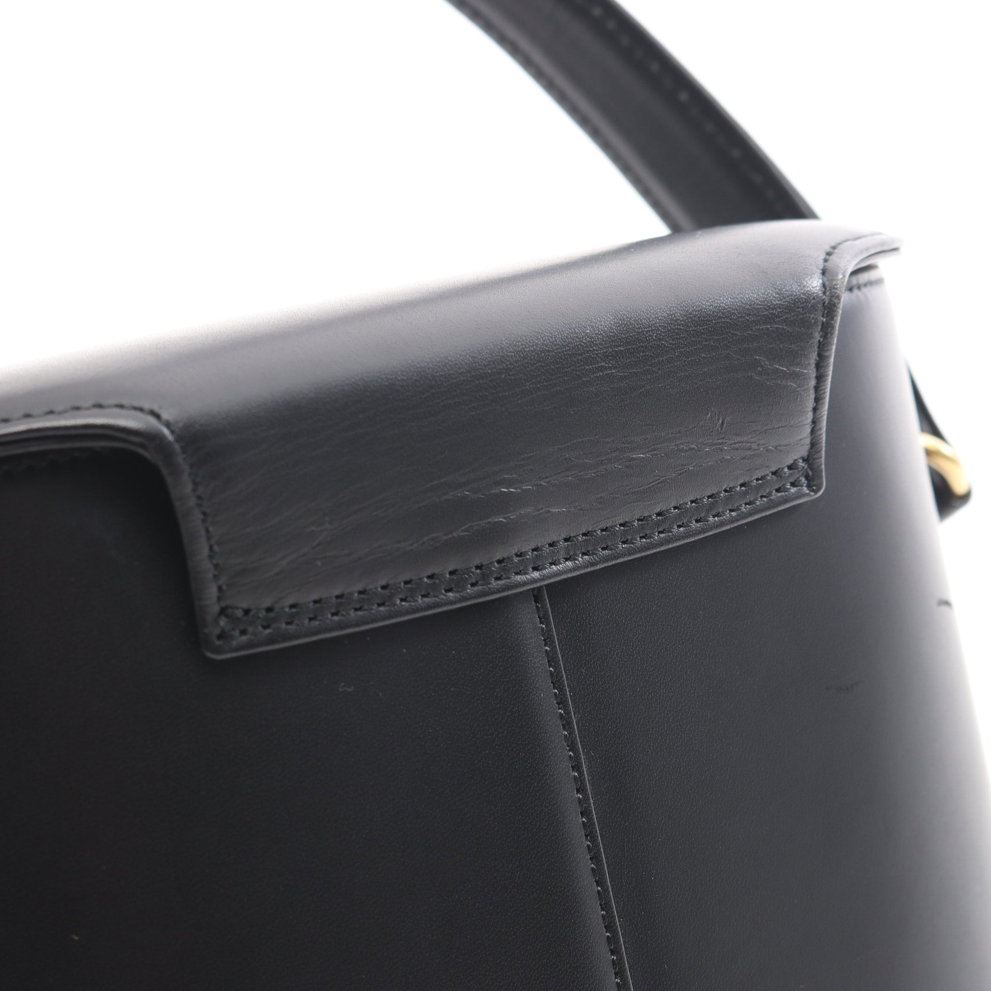 ゴールド金具 ヴィンテージ バニティバッグ ハンドバッグ レザー ブラック ジバンシィ バッグ GIVENCHY