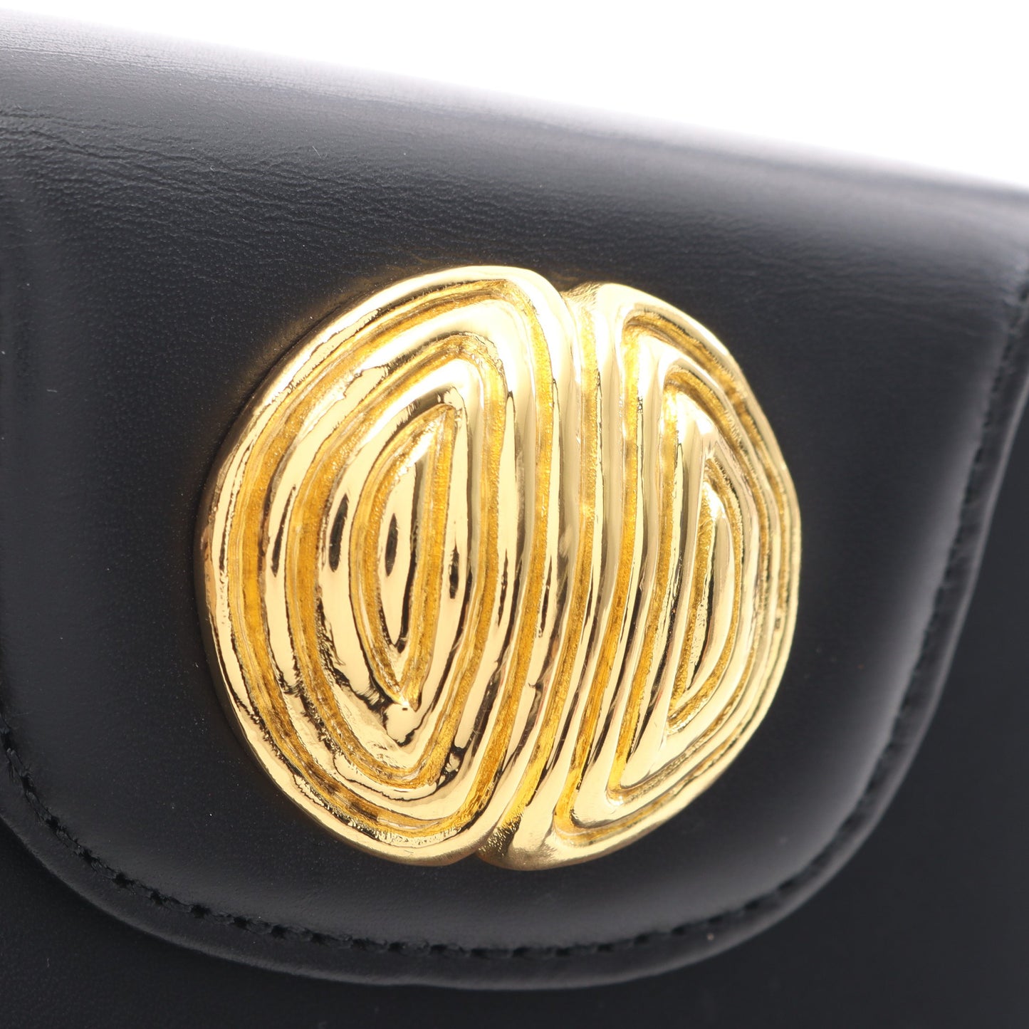 ゴールド金具 ヴィンテージ バニティバッグ ハンドバッグ レザー ブラック ジバンシィ バッグ GIVENCHY