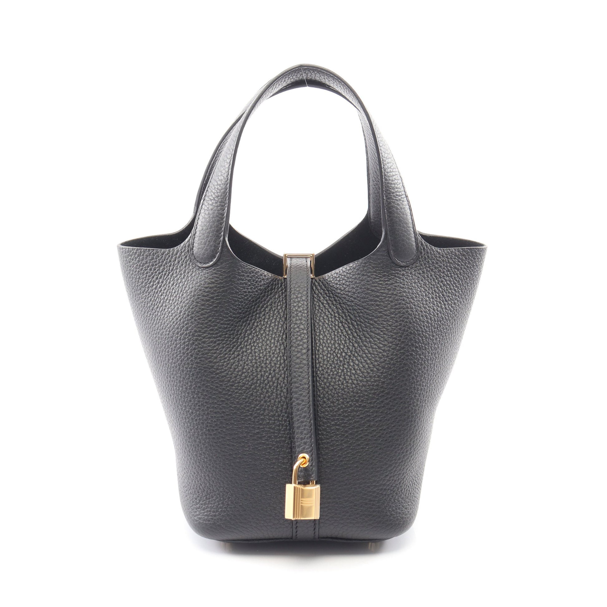 ピコタンロックPM ハンドバッグ トリヨンクレマンス ブラック ゴールド金具 K刻印 エルメス バッグ HERMES