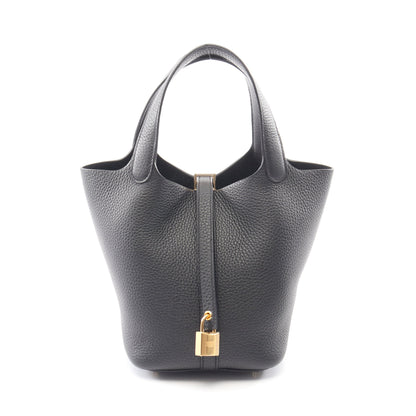 ピコタンロックPM ハンドバッグ トリヨンクレマンス ブラック ゴールド金具 K刻印 エルメス バッグ HERMES