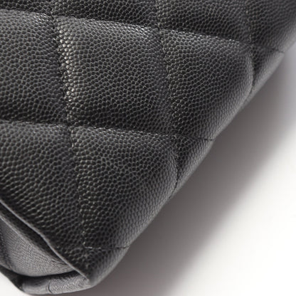 トップハンドル マトラッセ 2WAY チェーンショルダーバッグ キャビアスキン ブラック ゴールド金具 シャネル バッグ CHANEL