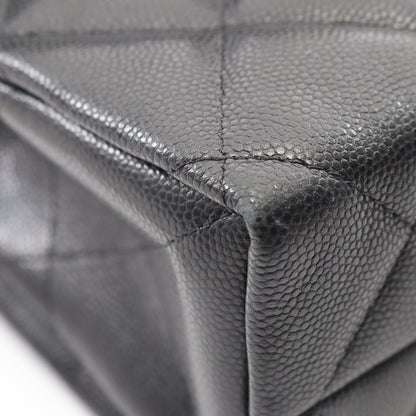 トップハンドル マトラッセ 2WAY チェーンショルダーバッグ キャビアスキン ブラック ゴールド金具 シャネル バッグ CHANEL