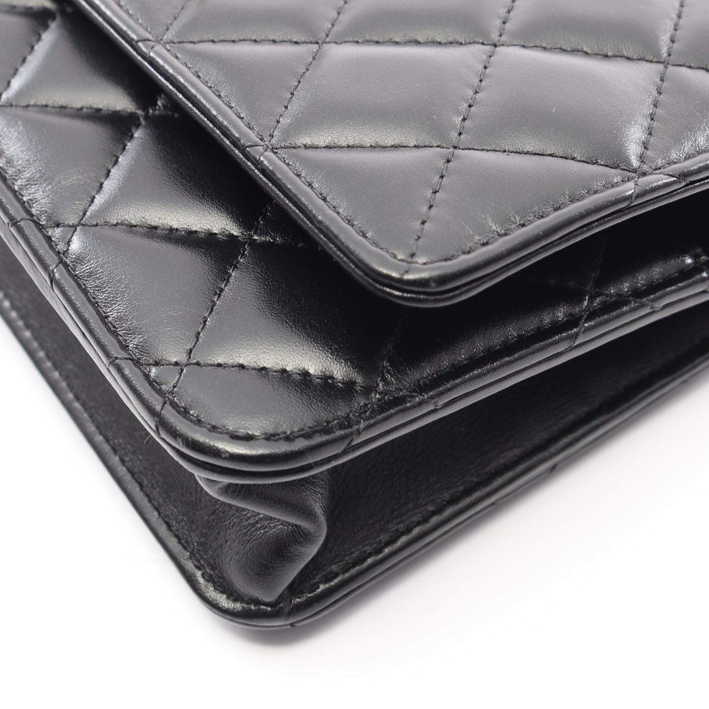 マトラッセ 2WAY チェーンウォレット ラムスキン ブラック ゴールド金具 シャネル バッグ CHANEL