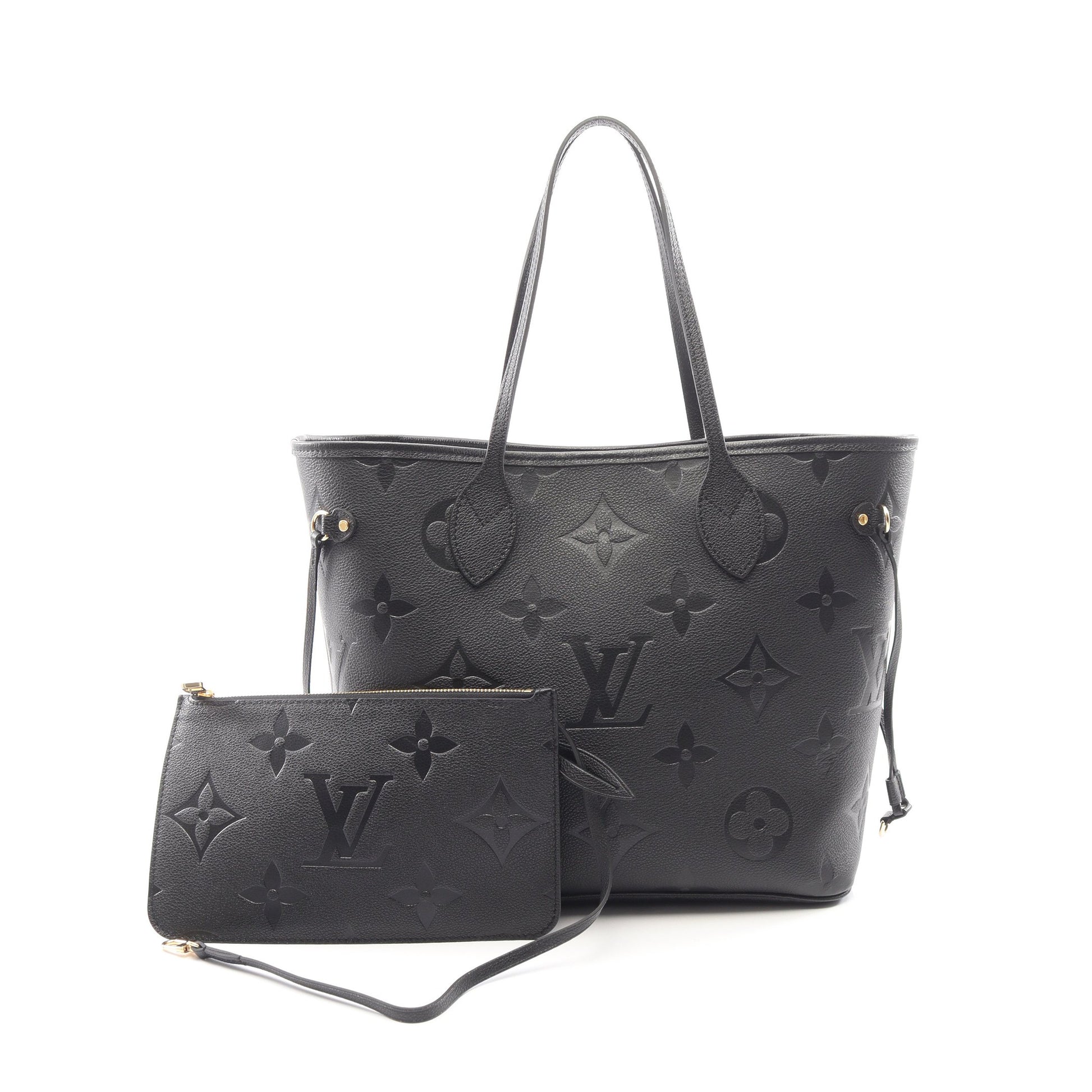 ネヴァーフルMM モノグラムアンプラント ノワール ショルダーバッグ トートバッグ レザー ブラック ルイヴィトン バッグ LOUIS VUITTON