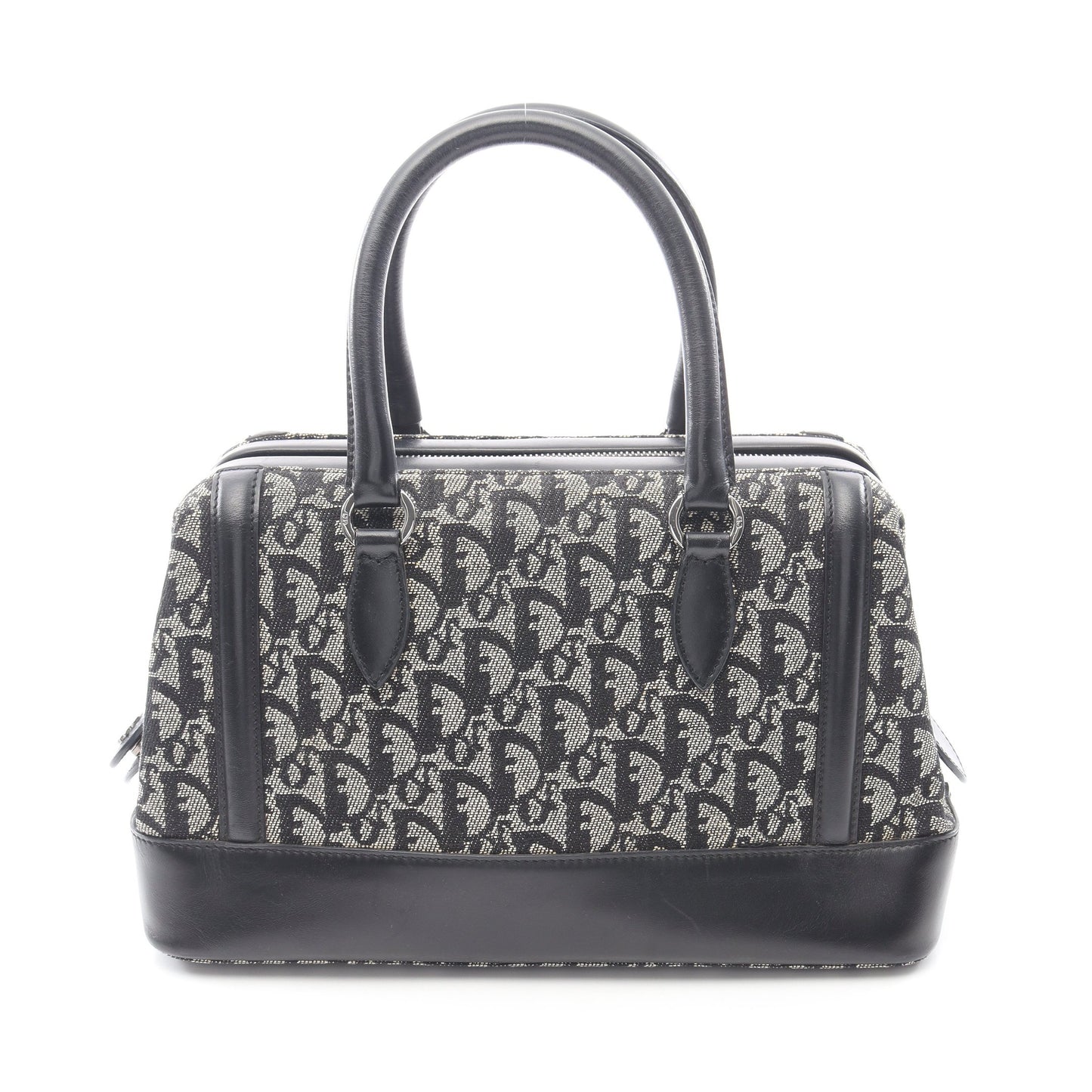 トロッター ハンドバッグ キャンバス レザー ベージュ ブラック クリスチャンディオール バッグ Christian Dior