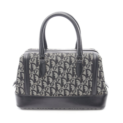 トロッター ハンドバッグ キャンバス レザー ベージュ ブラック クリスチャンディオール バッグ Christian Dior