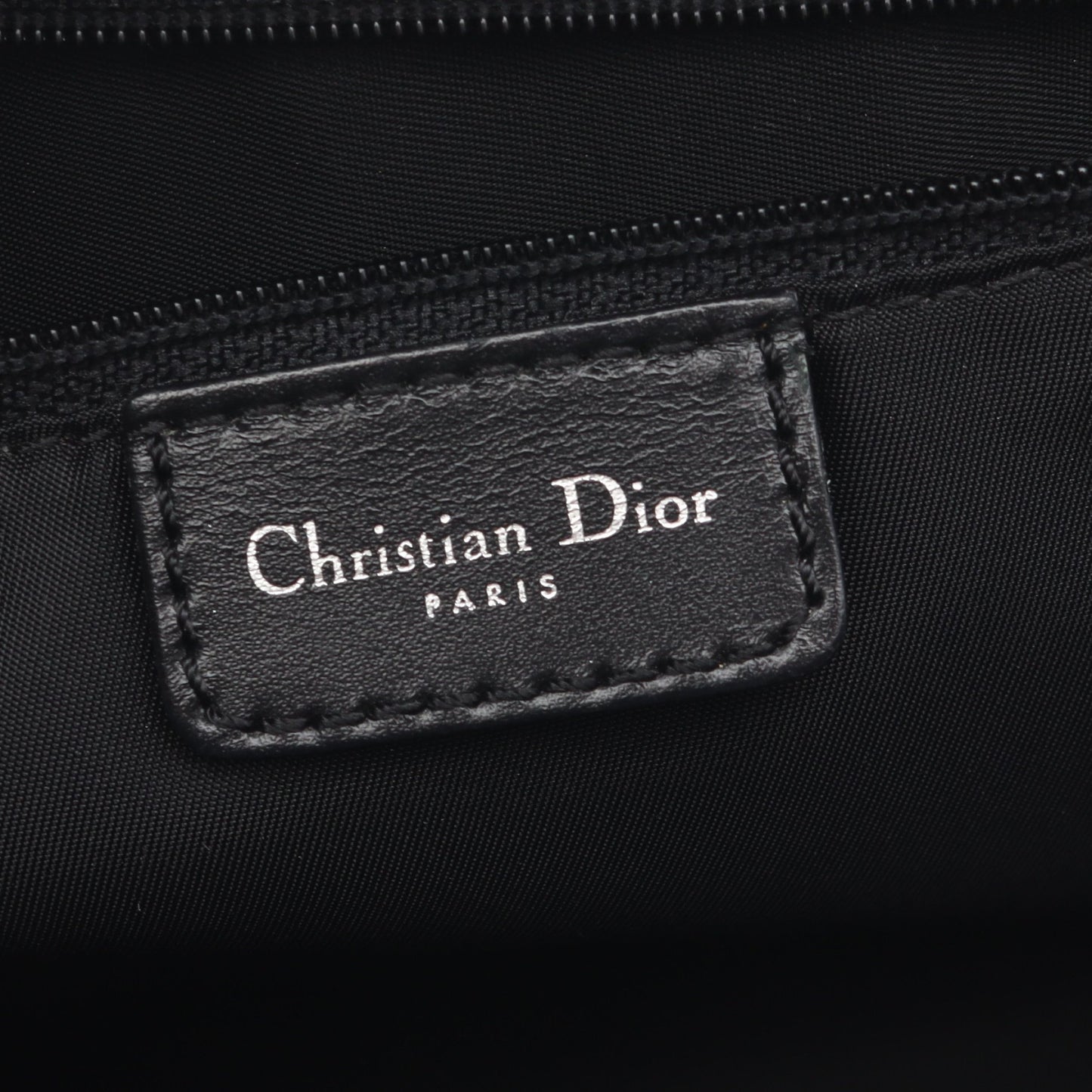 トロッター ハンドバッグ キャンバス レザー ベージュ ブラック クリスチャンディオール バッグ Christian Dior