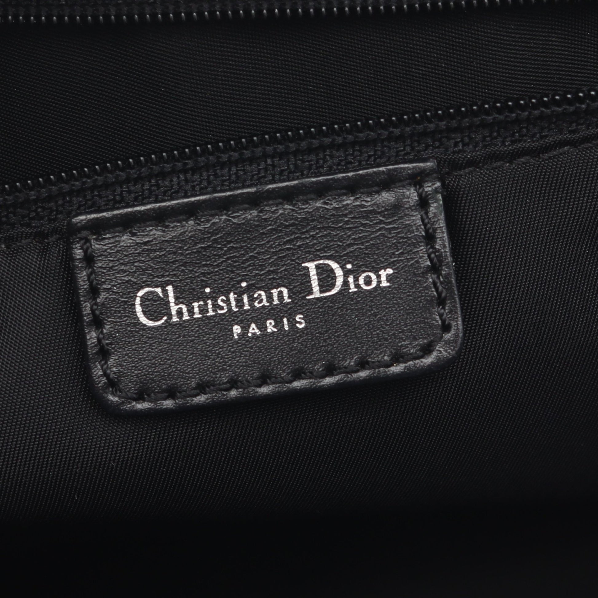 トロッター ハンドバッグ キャンバス レザー ベージュ ブラック クリスチャンディオール バッグ Christian Dior