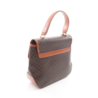 マカダム チャーム付き ハンドバッグ PVC レザー ダークブラウン ブラウン セリーヌ バッグ CELINE