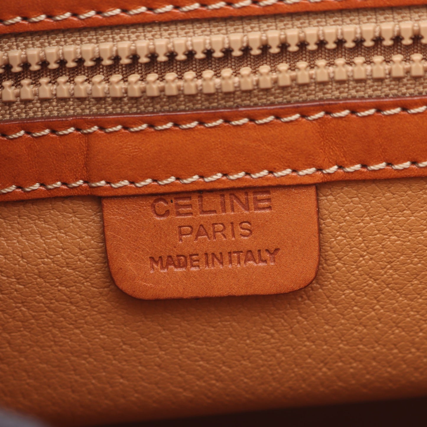 マカダム チャーム付き ハンドバッグ PVC レザー ダークブラウン ブラウン セリーヌ バッグ CELINE