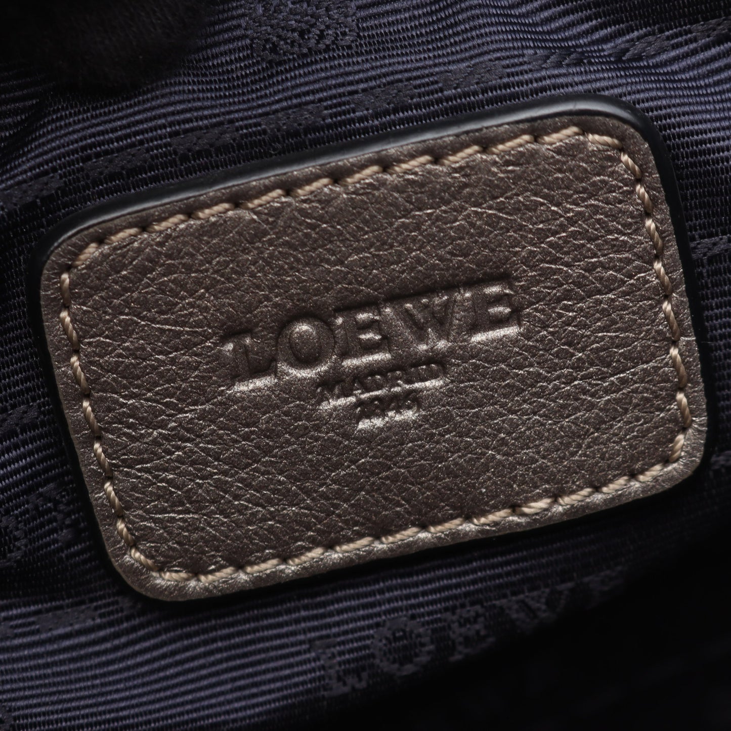 HERITAGE ヘリテージ メタリック ハンドバッグ トートバッグ レザー グレー ロエベ バッグ LOEWE