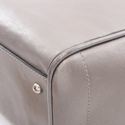 HERITAGE ヘリテージ メタリック ハンドバッグ トートバッグ レザー グレー ロエベ バッグ LOEWE
